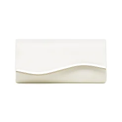 Pochette bianca da Donna con dettaglio in metallo e catena Lora Ferres