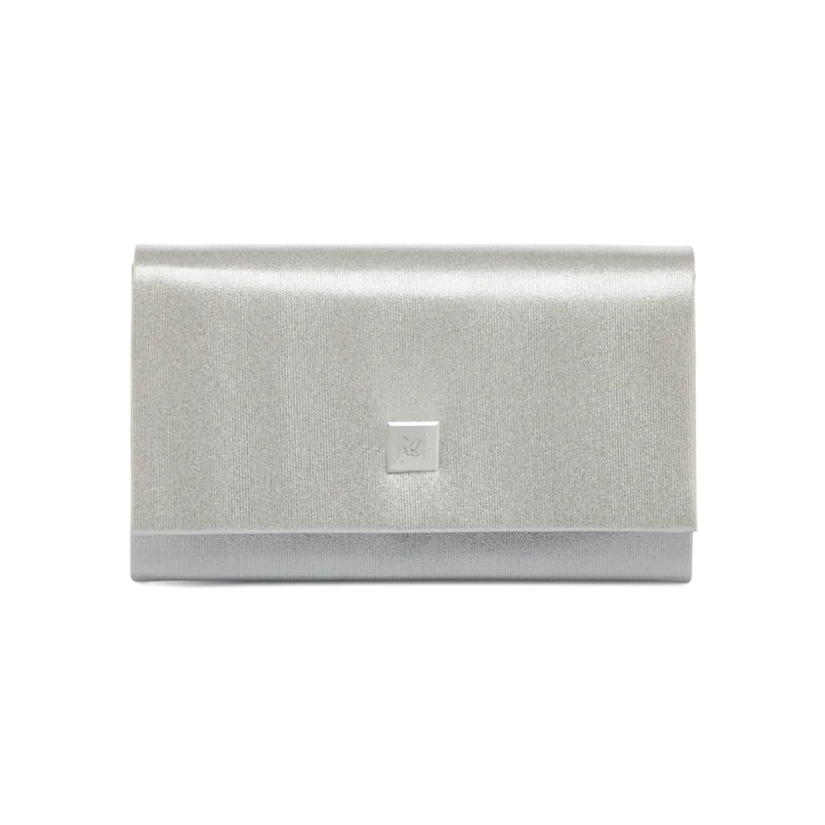 Pochette da donna argento con glitter e con logo Lora Ferres