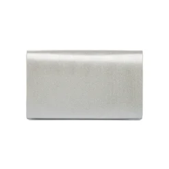 Pochette da donna argento con glitter e con logo Lora Ferres