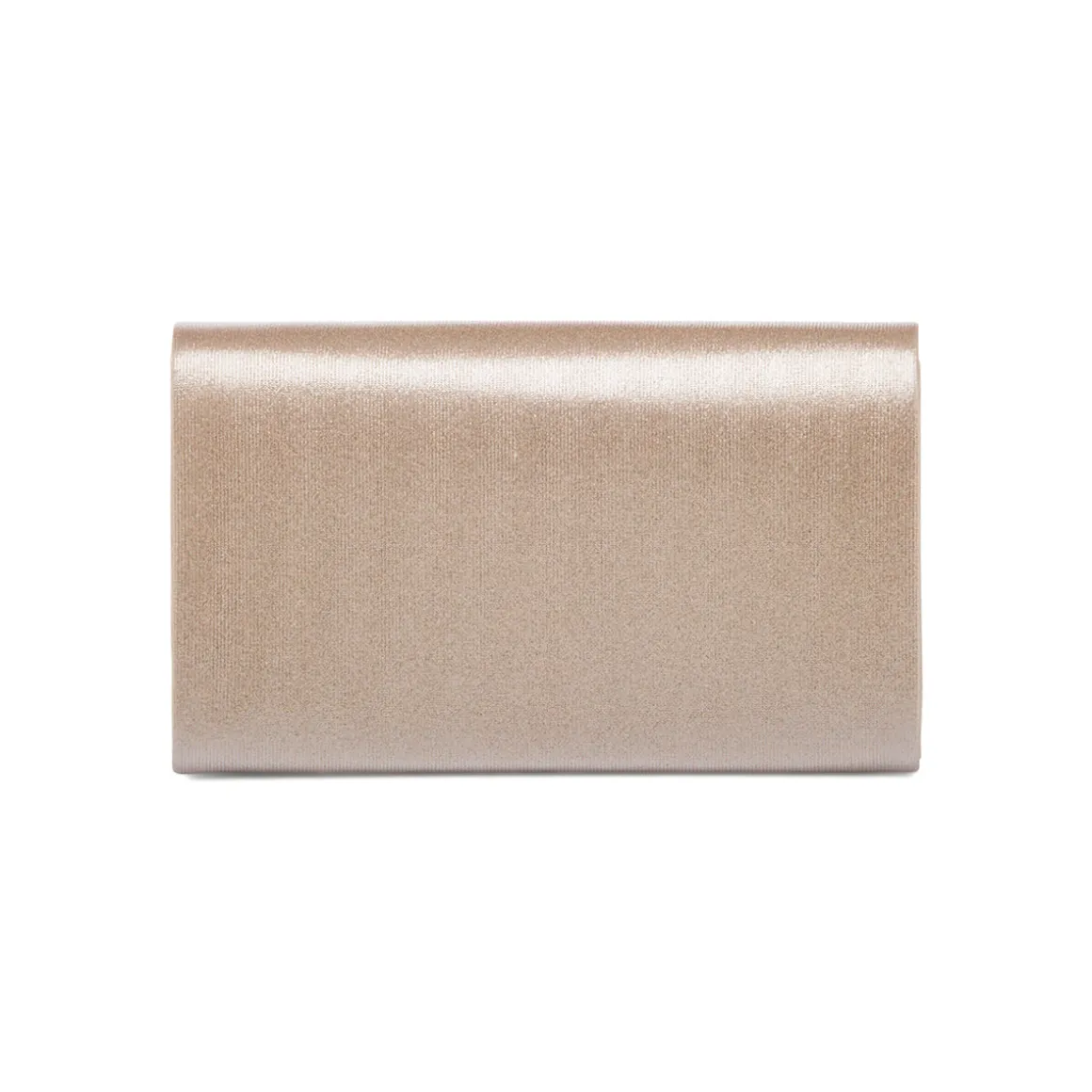 Pochette da donna champagne con glitter con logo dorato Lora Ferres