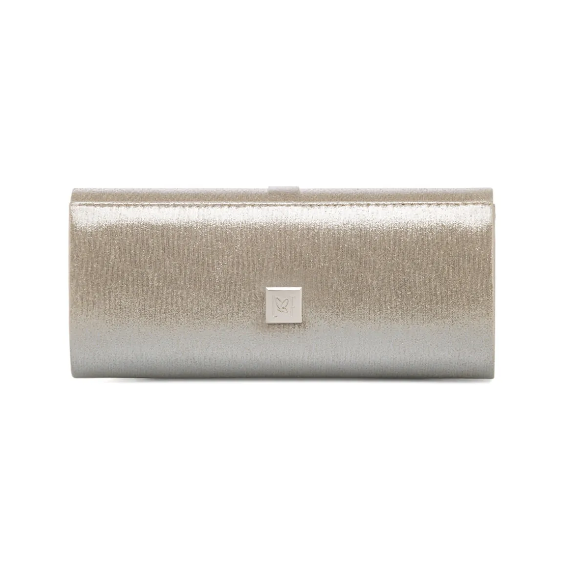 Pochette da donna oro con dettaglio strass e logo Lora Ferres