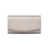 Pochette da donna oro rosa con glitter con logo Lora Ferres