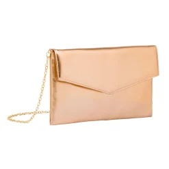 Pochette oro Rosa a busta da Donna con catena dorata removibile Lora Ferres