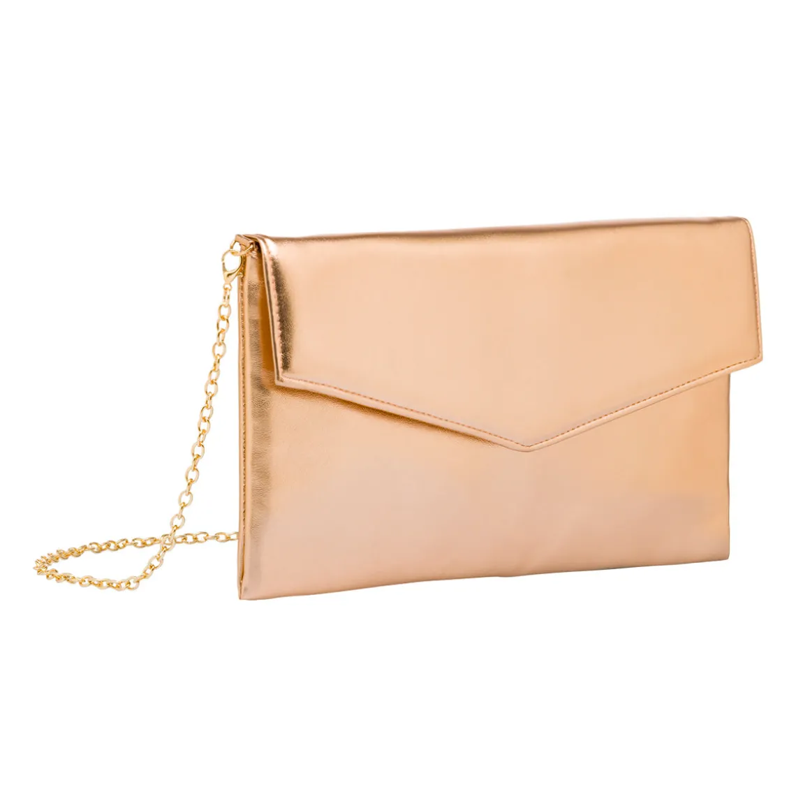 Pochette oro Rosa a busta da Donna con catena dorata removibile Lora Ferres
