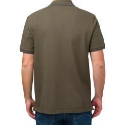 Polo verde militare da uomo Tonino Lamborghini con logo