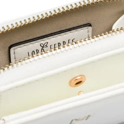 Portafoglio Bianco da Donna con logo in metallo Lora Ferres