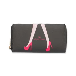 Portafoglio da donna nero con gambe Swish Jeans