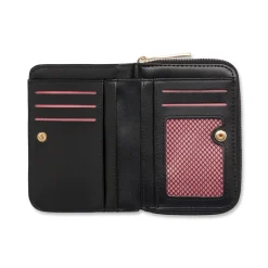 Portafoglio da donna nero con stampa monogramma Carrera Jeans