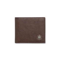 Portafoglio da uomo marrone con logo metallico Lumberjack