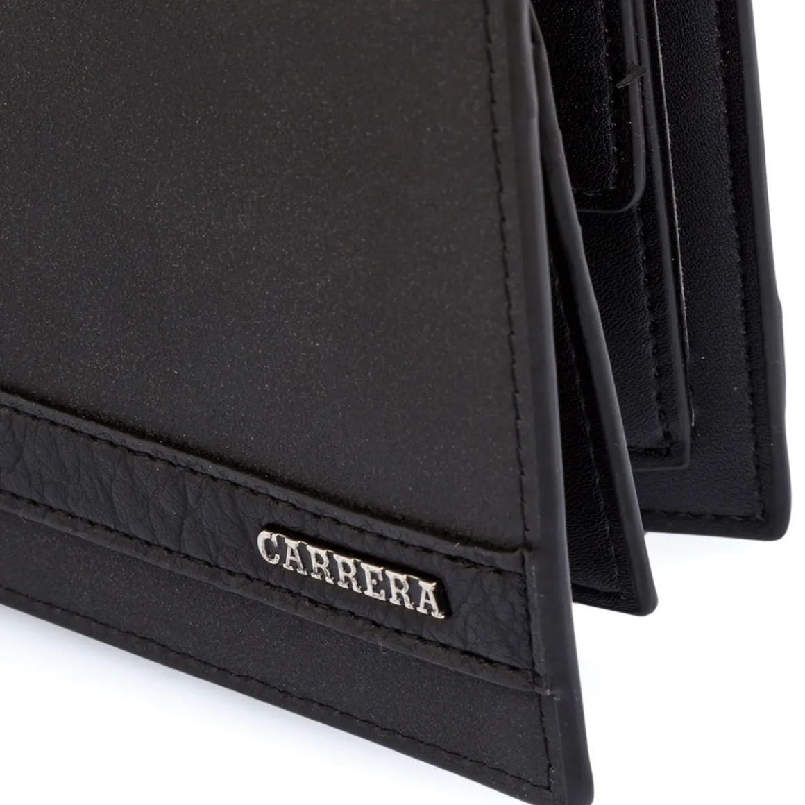 Portafoglio da uomo nero con logo Carrera Jeans