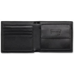 Portafoglio da uomo nero Carrera Jeans con porta monete e logo