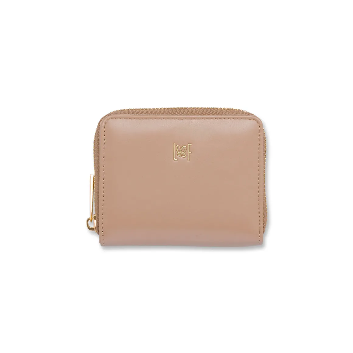 Portafoglio taupe con zip da Donna Lora Ferres
