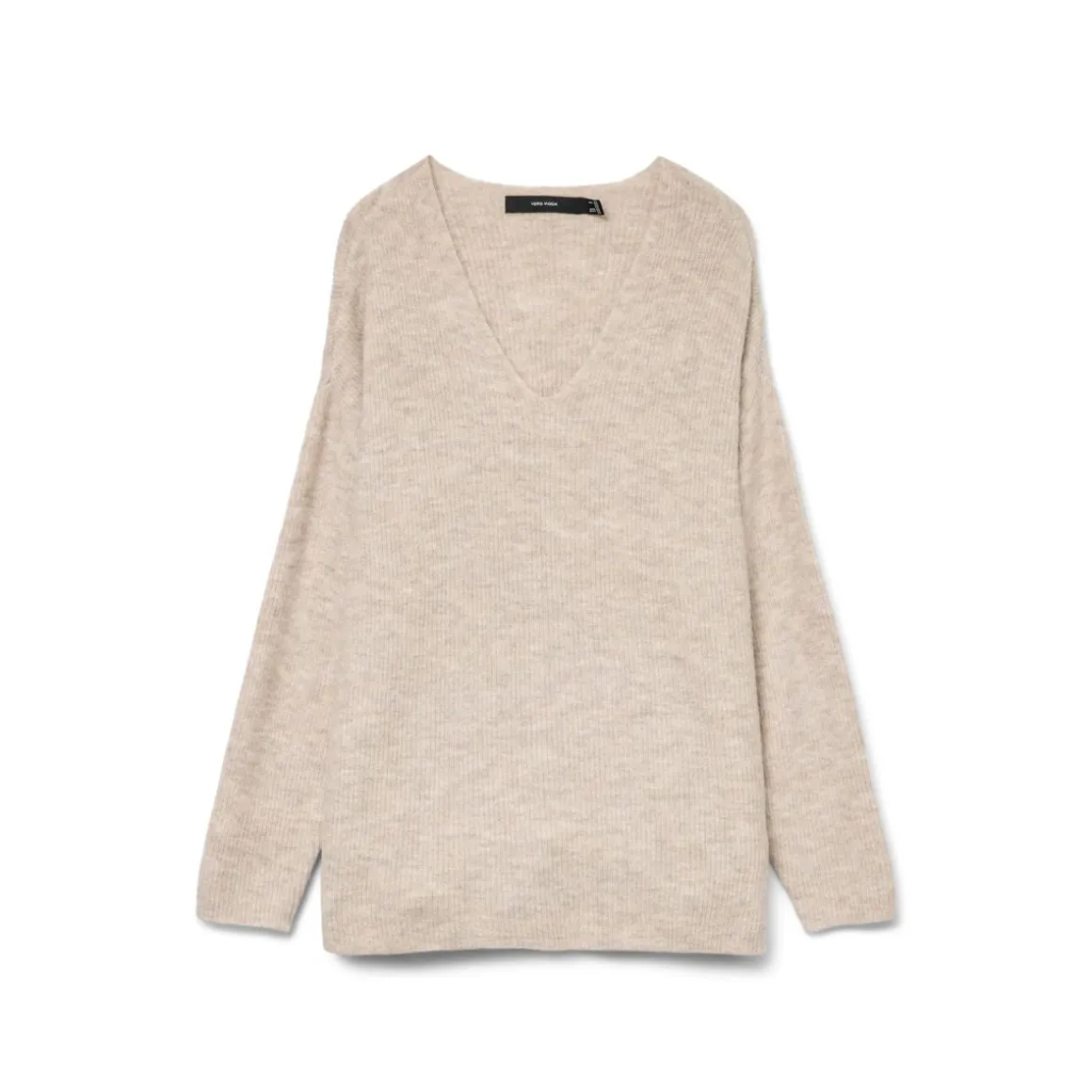 Pullover Beige da Donna con scollo a V Vero Moda