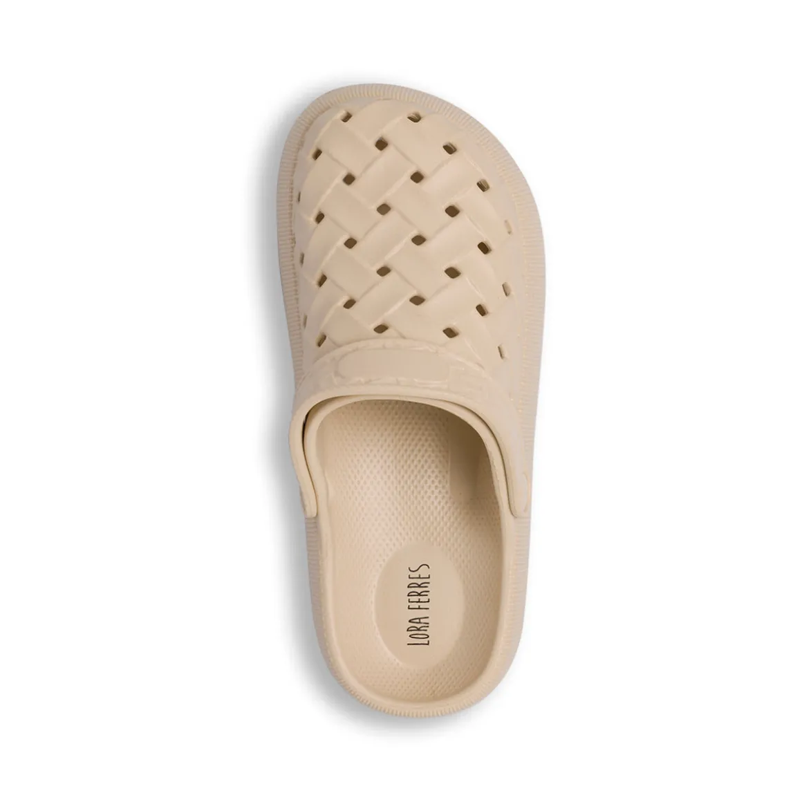 Sabot beige da Donna con trama intrecciata Lora Ferres On The Beach