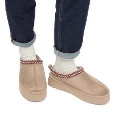 Sabot imbottite da donna khaki con dettaglio cucitura Lora Ferres