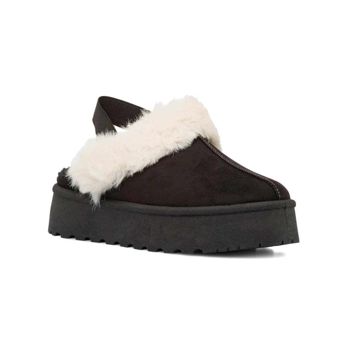 Sabot imbottite da donna nere con elastico Lora Ferres