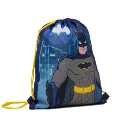 Sacca portatutto blu con stampa Batman