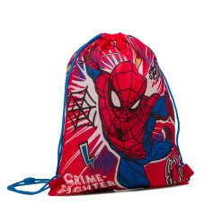 Sacca portatutto rossa con stampa Spiderman