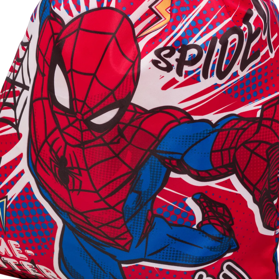 Sacca portatutto rossa con stampa Spiderman