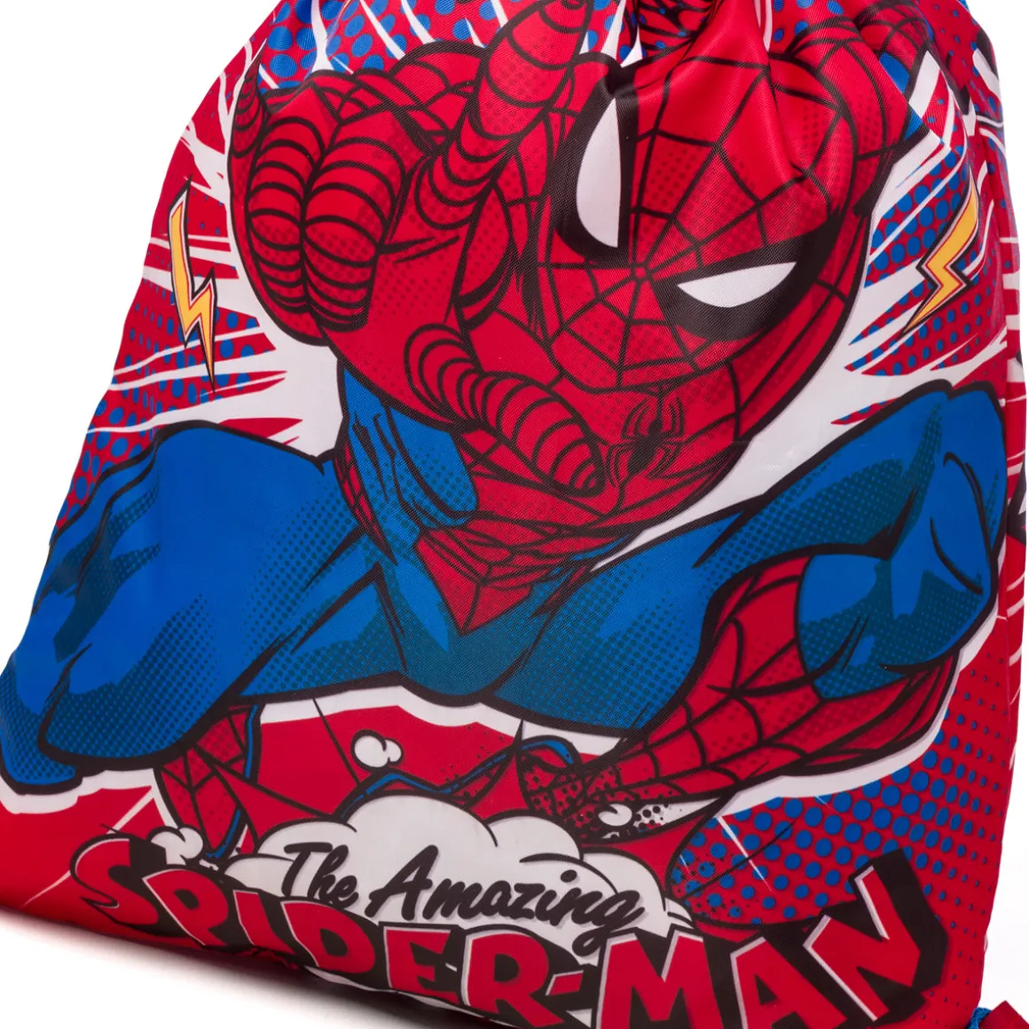 Sacca portatutto rossa con stampa Spiderman