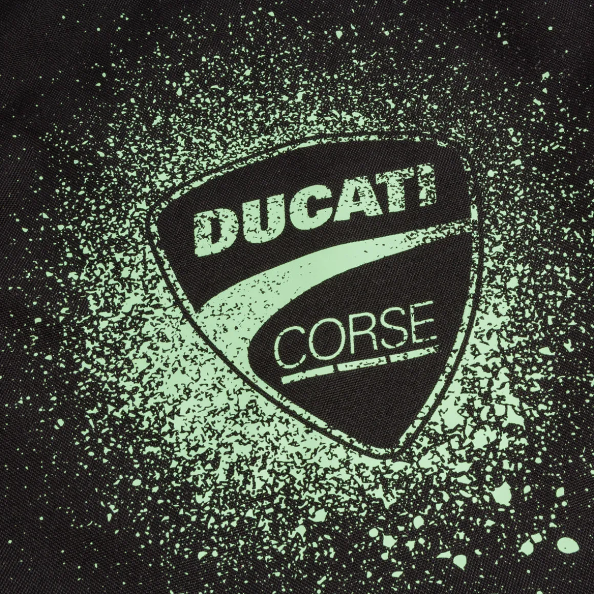 Sacca Zaino nera con Stampa e logo verde Ducati Corse