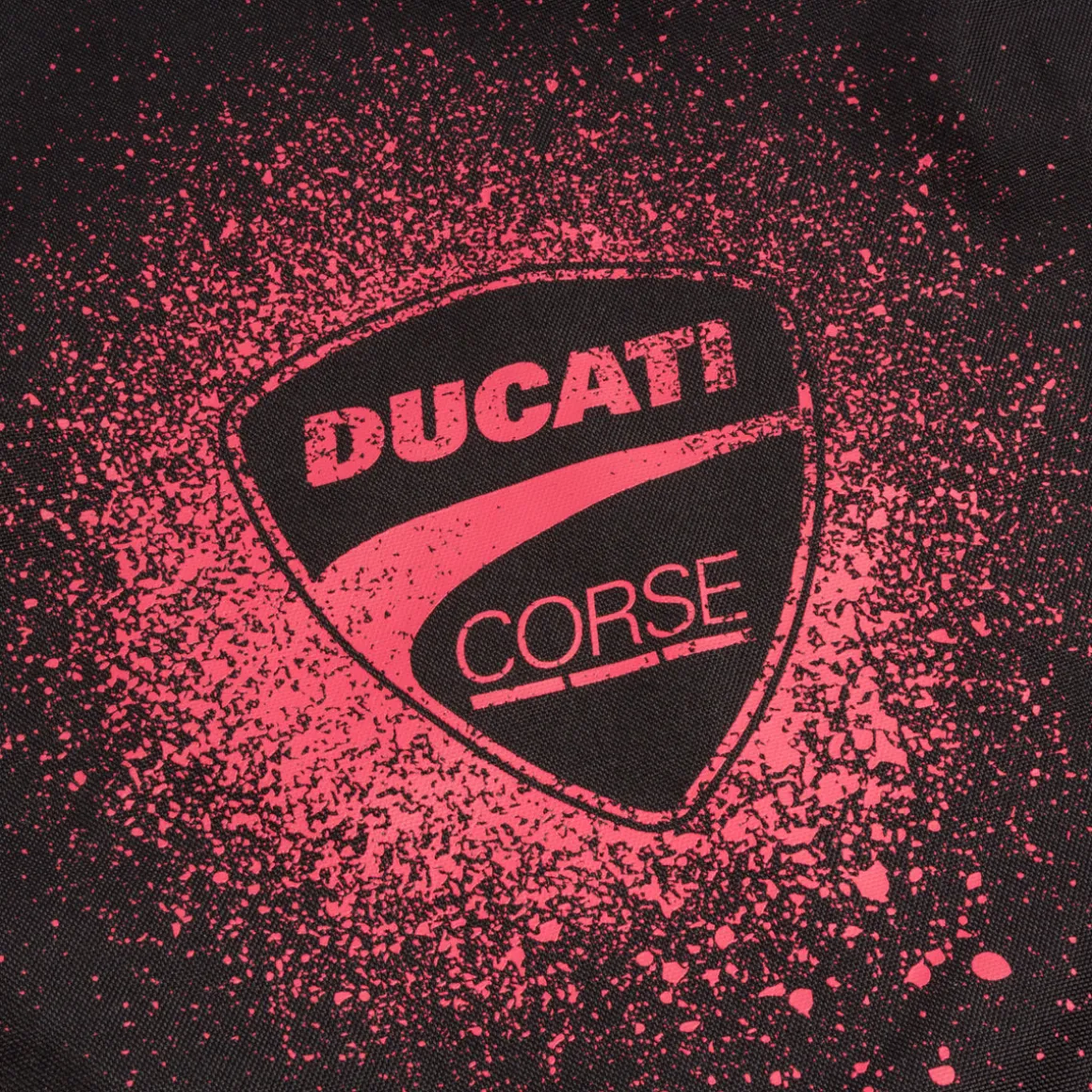 Sacca Zaino nera con Stampa e logo rosso Ducati Corse