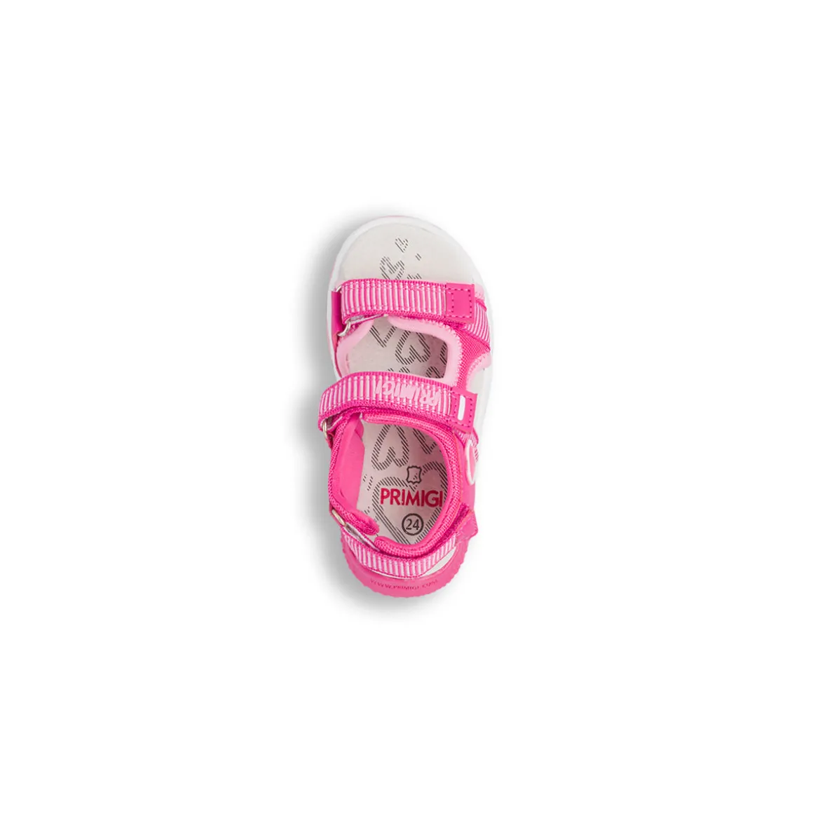 Sandali bambina primi passi fucsia con chiusura a strappo Primigi Baby Active