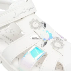 Sandali Bianchi da Bambina Primi Passi con dettaglio iridescente e glitter Lumberjack