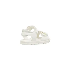 Sandali Bianchi da Bambina con fiore Lumberjack