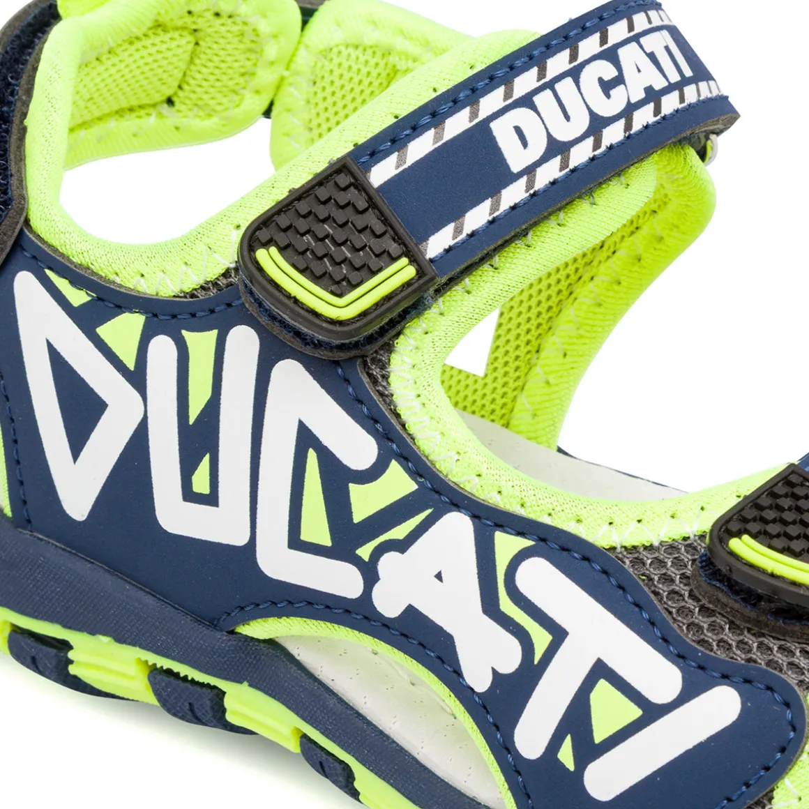 Sandali Blu da Bambino con doppio strappo e logo laterale Ducati