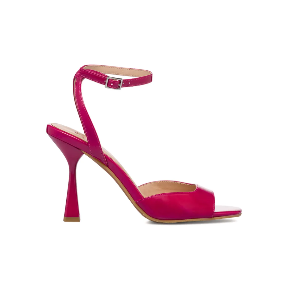 Sandali con tacco da donna fucsia effetto lucido Swish Jeans