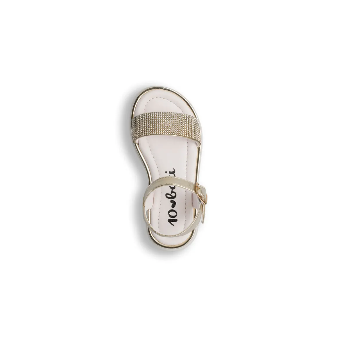 Sandali da bambina oro con strass gioiello Le Scarpe di Alice