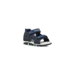 Sandali da Bambino Primi Passi blu con sottopiede in Pelle Lumberjack