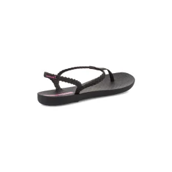 Sandali infradito da donna neri con cinturino effetto treccia Ipanema Class Basic