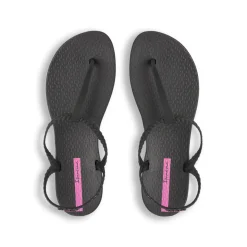 Sandali infradito da donna neri con cinturino effetto treccia Ipanema Class Basic
