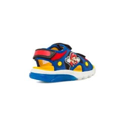 Sandali traspiranti Blu da Ragazzo con Luci e logo Super Mario Kart Geox