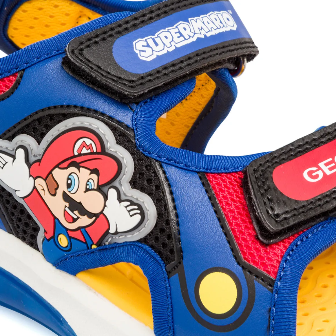 Sandali traspiranti Blu da Ragazzo con Luci e logo Super Mario Kart Geox