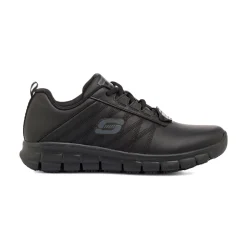 Scarpe antinfortunistiche nere da Donna in pelle Skechers Work Fashion Fit