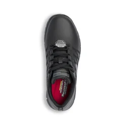 Scarpe antinfortunistiche nere da Donna in pelle Skechers Work Fashion Fit