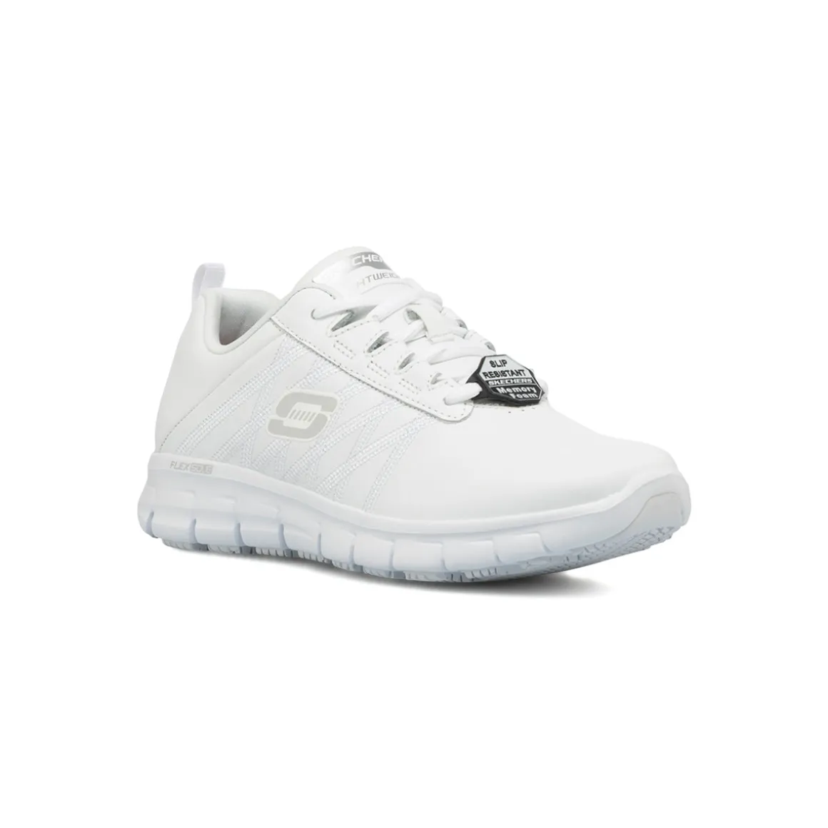 Scarpe antinfortunistiche bianche da Donna in memory foam Slip Resistant Skechers Work