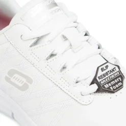 Scarpe antinfortunistiche bianche da Donna in memory foam Slip Resistant Skechers Work