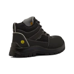Scarpe antinfortunistiche nere da Uomo in pelle Skechers Work Trophus