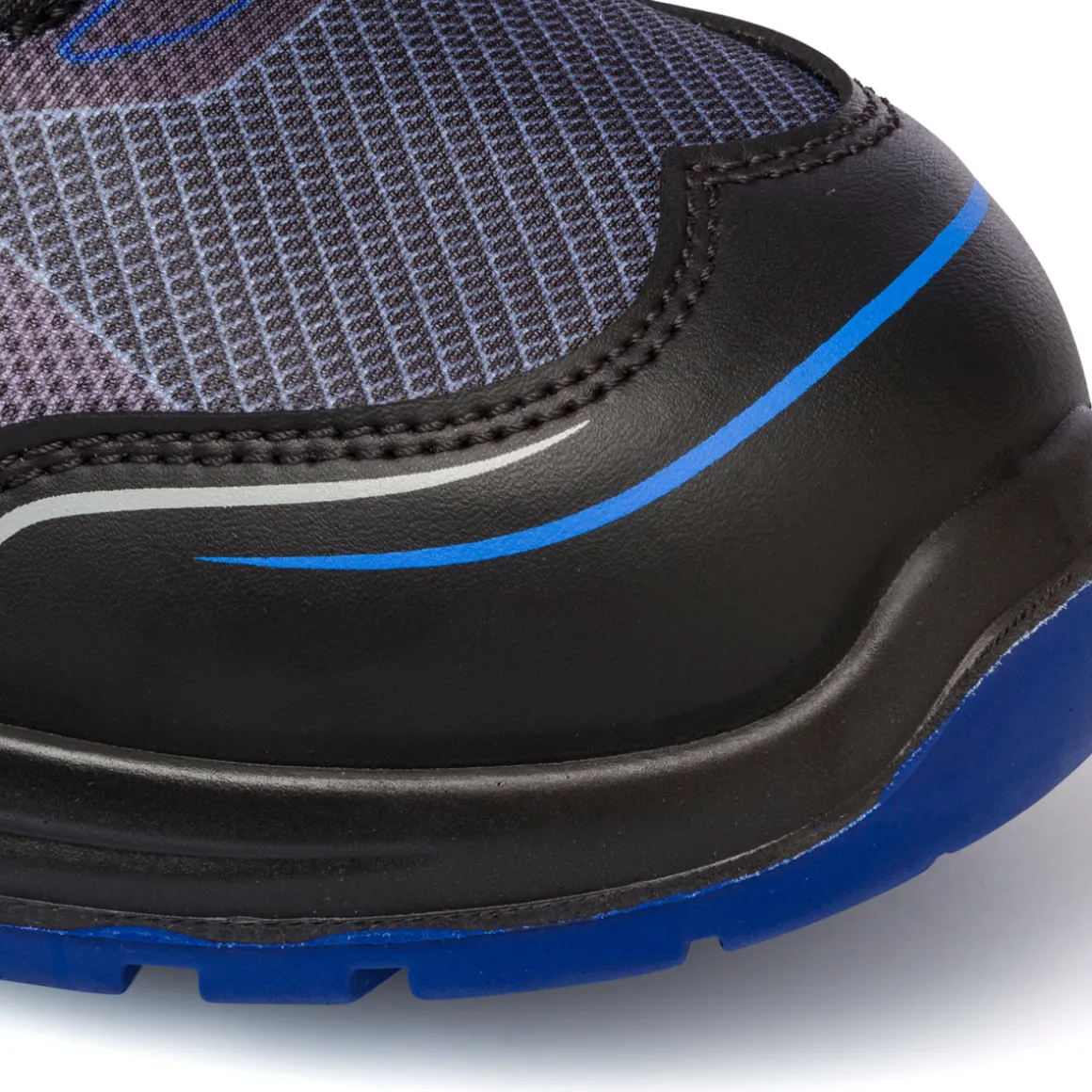 Scarpe antinfortunistiche S1P nere e blu da uomo Safety Jogger Cador