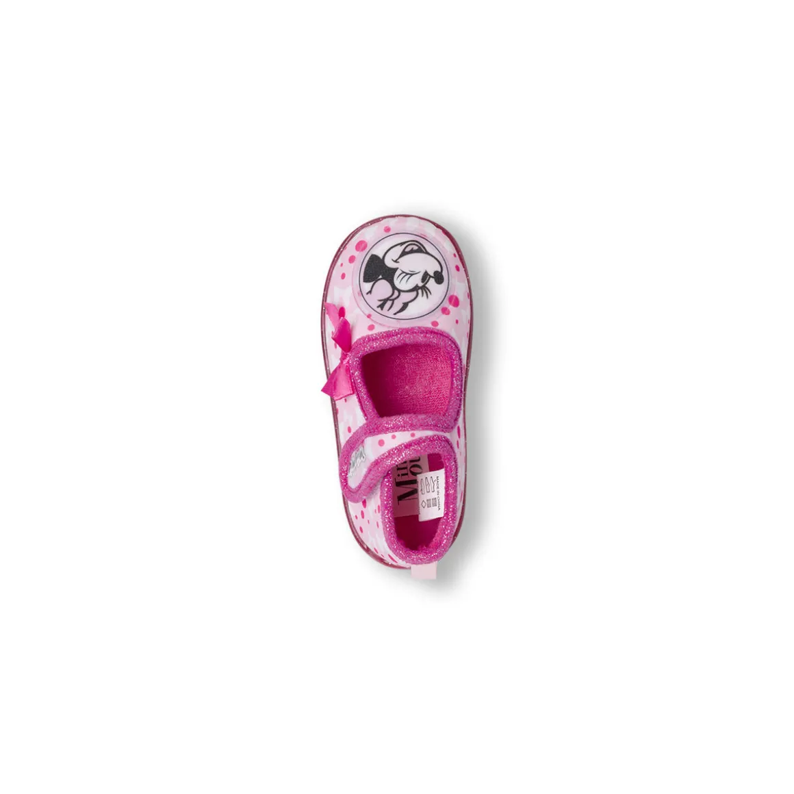 Scarpe Antiscivolo rosa da Bambina con fiocco Minnie