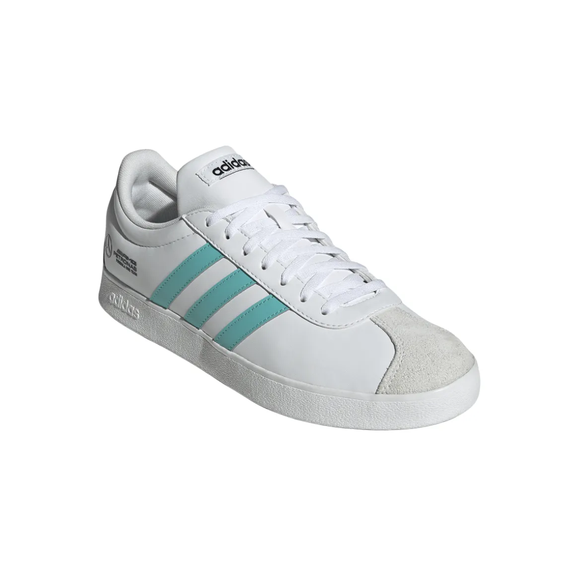 Scarpe Bianche con strisce turchesi adidas x Mercedes-AMG Petronas F1 Team VL Court