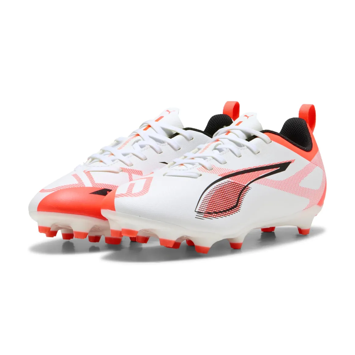 Scarpe Calcio bianche da ragazzo per terreni erbosi ULTRA 5 PLAY FG/AG Puma