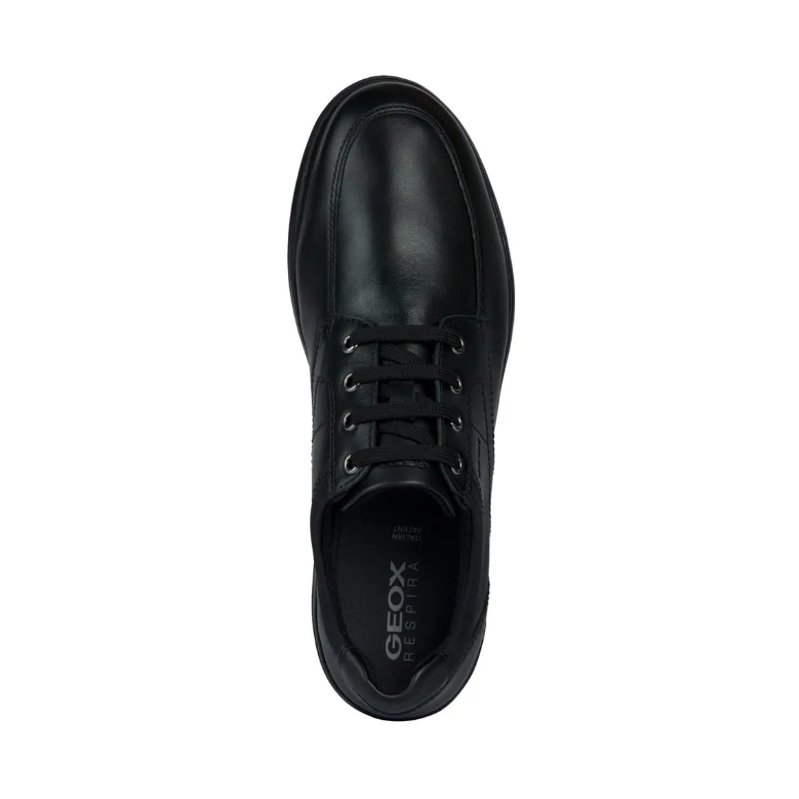Scarpe casual da uomo nere con logo laterale Geox
