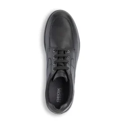 Scarpe casual da uomo nere con logo laterale Geox