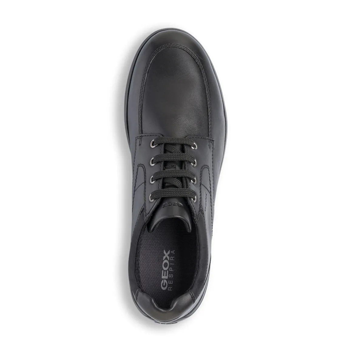 Scarpe casual da uomo nere con logo laterale Geox