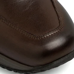 Scarpe casual in pelle marroni da uomo Primopiano